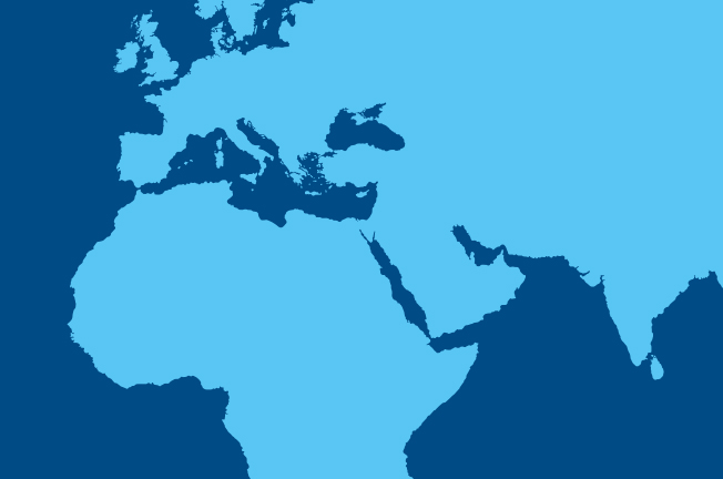 Map of Middle East and Africa